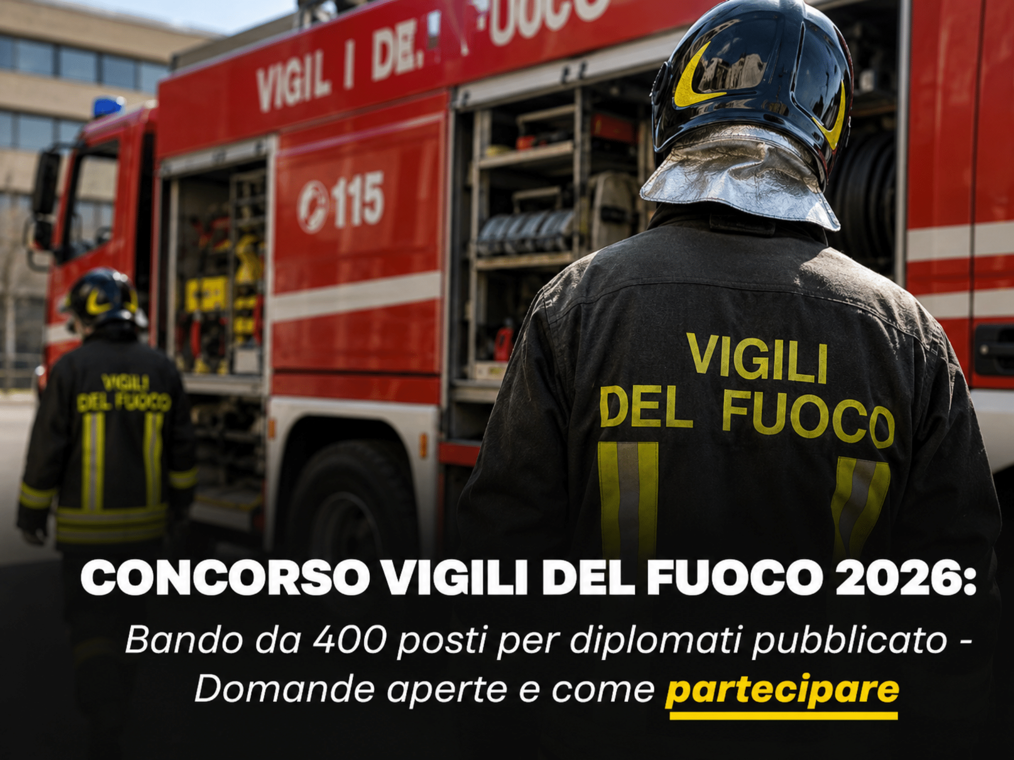 Concorso Vigili del Fuoco 2026 - bando pubblicato 400 posti