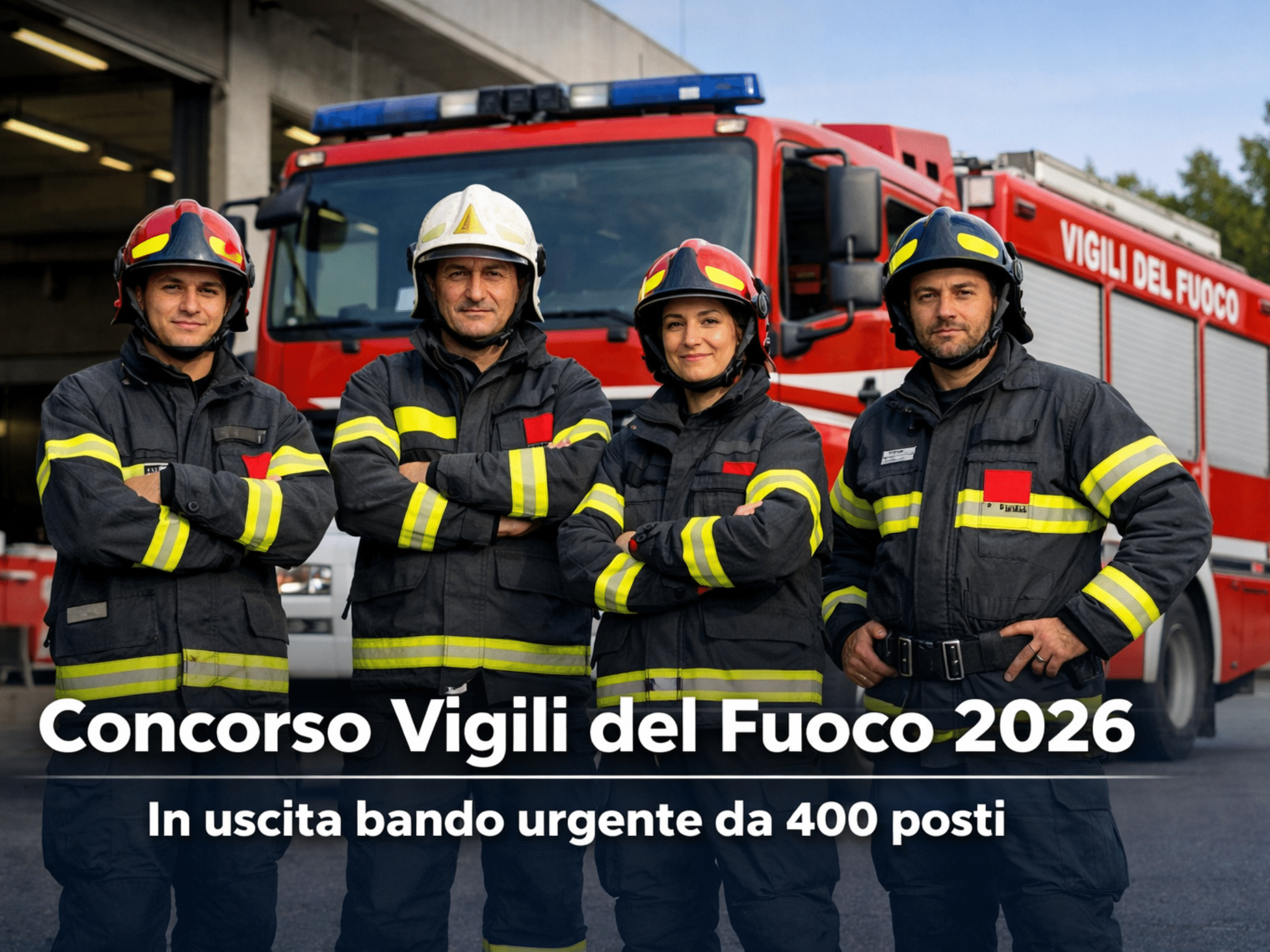 Concorso Vigili del Fuoco 2026 - in uscita bando urgente da 400 posti