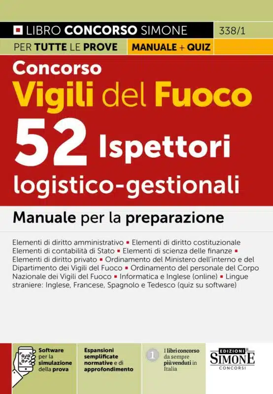 Copertina Manuale Concorso Ispettori Logistico-Gestionali Vigili del Fuoco