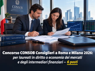 Concorso consob consiglieri 2026