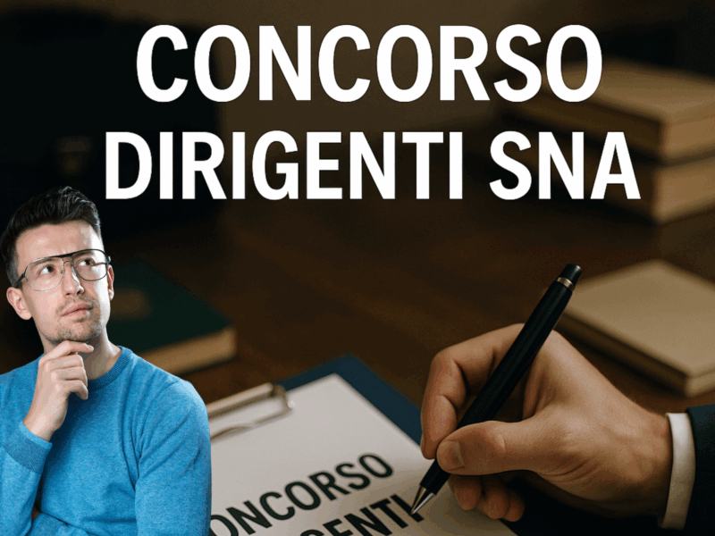 Concorso dirigenti sna 2025