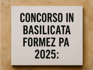 Concorso in Basilicata Formez PA 2025