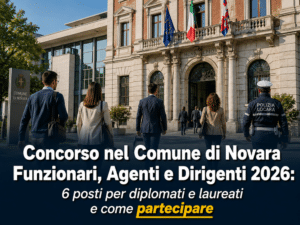 Concorso nel Comune Novara Funzionari, Agenti e Dirigenti 2026