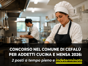Concorso nel Comune di Cefalù per Addetti Cucina Mensa 2026