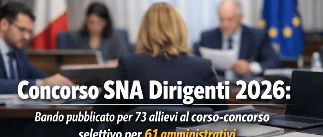 Concorso sna per dirigenti amm