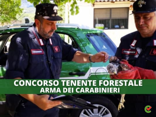 Concorso tenente forestale arma dei carabinieri 2022