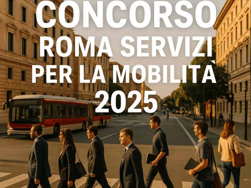 Concorso Roma Servizi per la Mobilità 2025: 20 assunzioni a tempo indeterminato per profili amministrativi e tecnici