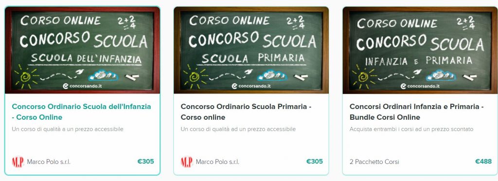 Corsi online Concorso Infanzia e Primaria