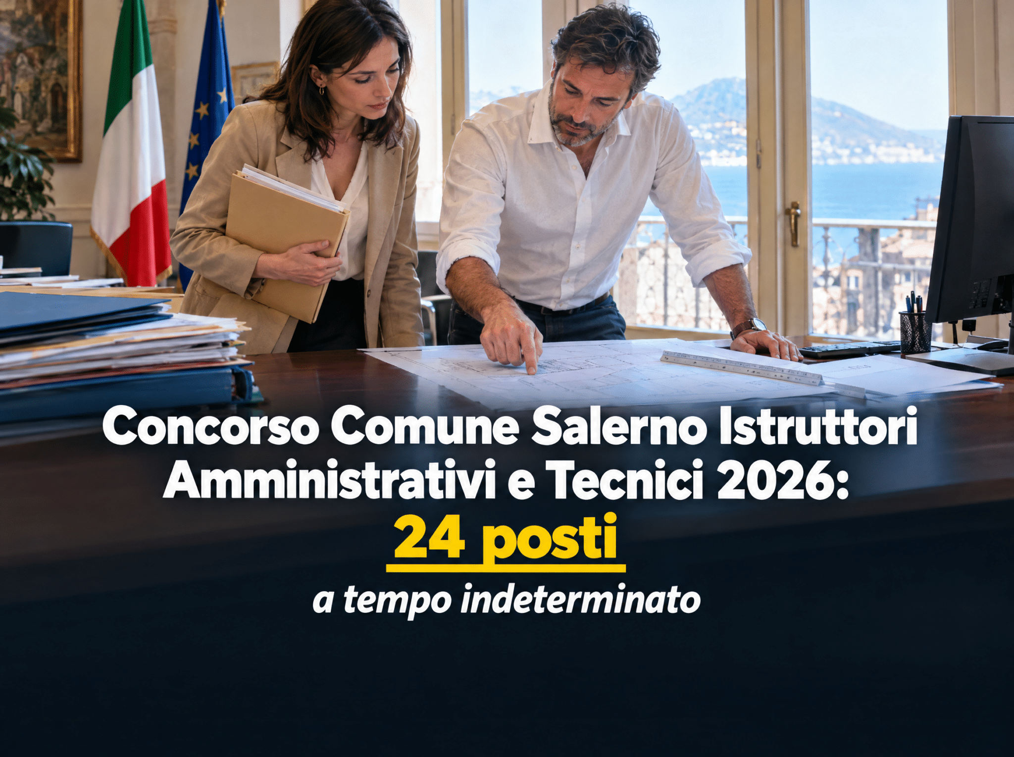 Concorso Comune Salerno Istruttori Amministrativi e Tecnici 2026: 24 posti a tempo indeterminato