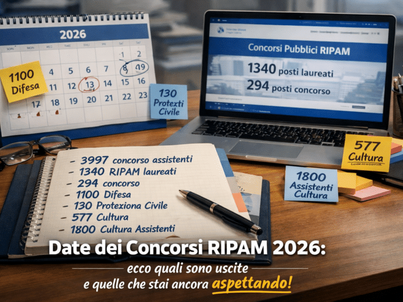 Date dei Concorsi RIPAM 2026 ecco quali sono uscite