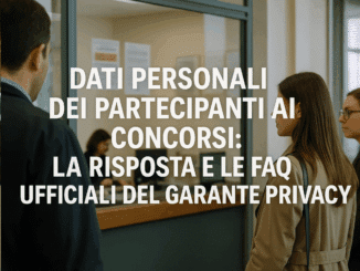 Dati Personali dei Partecipanti ai Concorsi la risposta e le FAQ