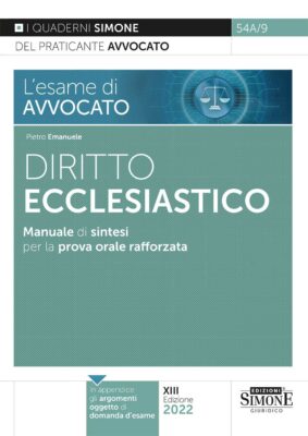 Manuale L’esame di avvocato – Diritto Ecclesiastico – Per la prova orale rafforzata