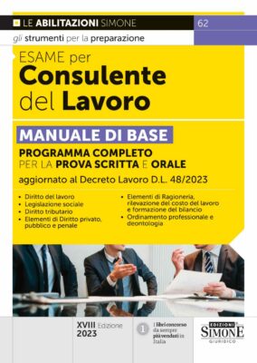 Esame per Consulente del Lavoro – Manuale di base