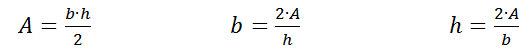 Formula generale area triangolo