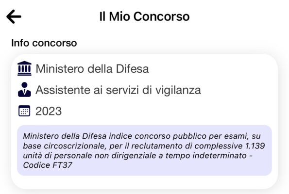 Banca dati (NON UFFICIALE) Concorso Ministero della Difesa 2023 - assistenti ai servizi di vigilanza