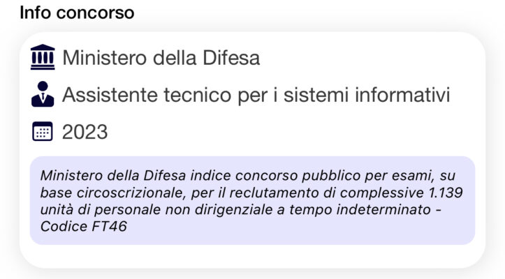 Banca dati (NON UFFICIALE) Concorso Ministero della Difesa 2023 - assistenti tecnici per i sistemi informativi