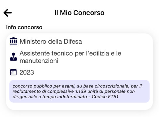 Banca dati (NON UFFICIALE) Concorso Ministero della Difesa 2023 - assistenti tecnici per l’edilizia e le manutenzioni