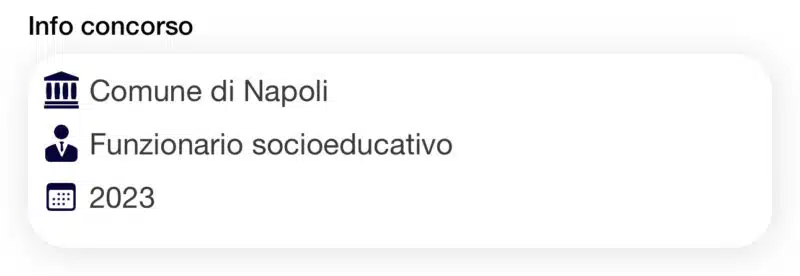 Quiz Concorso Comune di Napoli – Banca dati per Funzionario socioeducativo