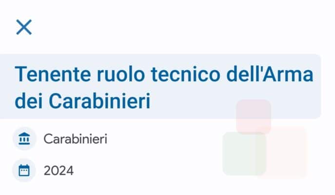 banca dati ufficiale Concorso Tenenti Carabinieri 2024