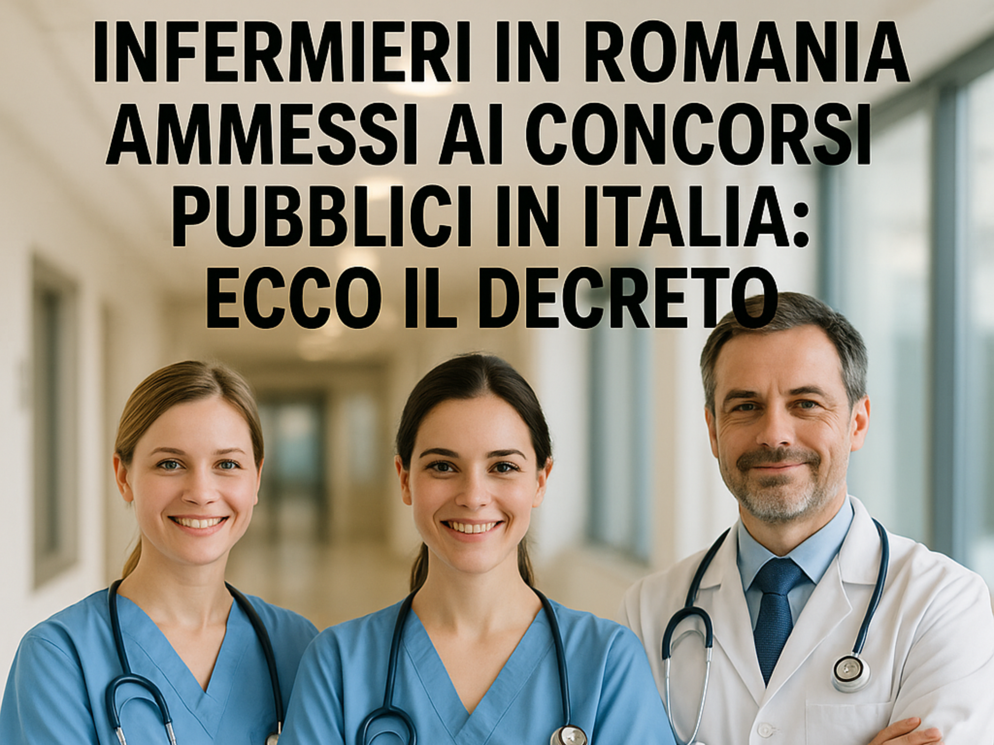 Infermieri formati in Romania ammessi ai concorsi pubblici in Italia - Decreto Legislativo 169/2025