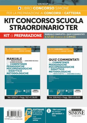 KIT Concorso Scuola Straordinario Ter – Manuale completo + Quiz commentati