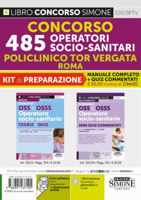 KIT di preparazione Concorso OSS Regione Lazio 2023 – Manuale completo e Quiz commentati