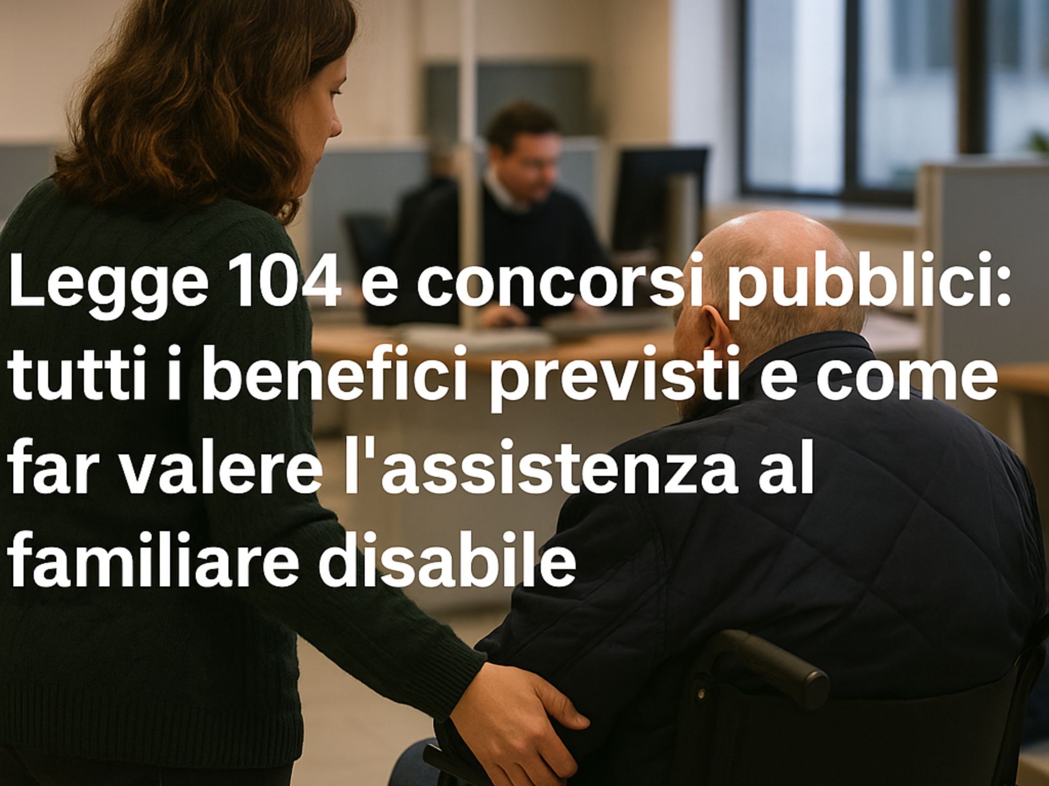 Legge 104 e concorsi pubblici: tutti i benefici previsti e come far valere l'assistenza al familiare disabile