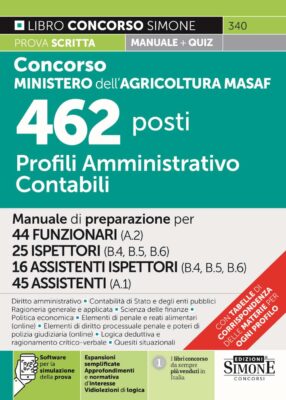 Manuale Concorso Ministero dell’Agricoltura amministrativi – Per la prova scritta