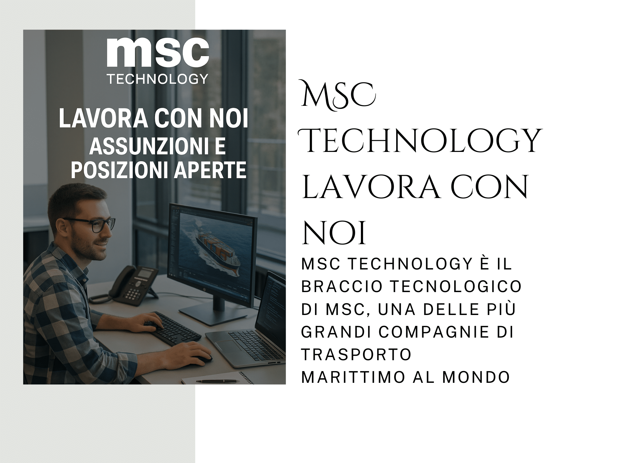 MSC Technology lavora con noi - Assunzioni e Posizioni Aperte