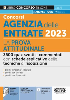 Manuale Concorsi Agenzia delle Entrate 2023 – La prova attitudinale