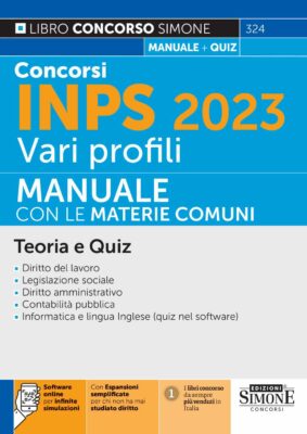 Manuale Concorsi INPS 2023 – Vari Profili Materie Comuni