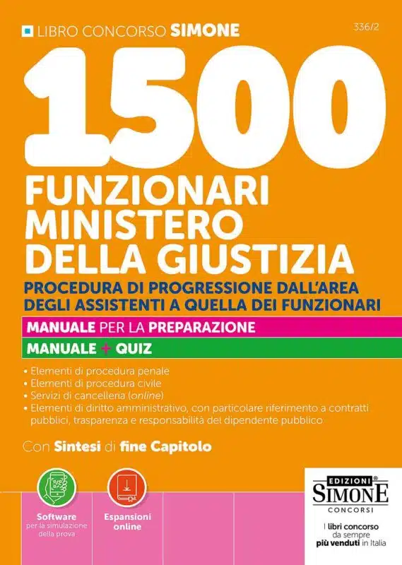 Manuale Concorso 1500 Funzionari Ministero della Giustizia – Progressioni