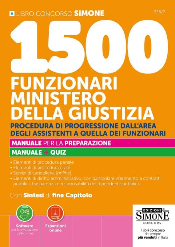Manuale Concorso 1500 Funzionari Ministero della Giustizia – Progressioni