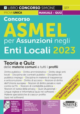 Manuale Concorso ASMEL 2023 per Assunzioni negli Enti Locali – Teoria e Quiz