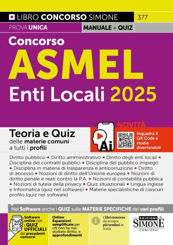 Manuale Concorso ASMEL 2025 – Per la preparazione