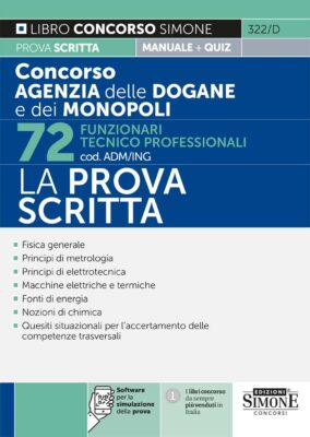 Manuale Concorso Agenzia delle Dogane Funzionari tecnico professionali – Prova scritta