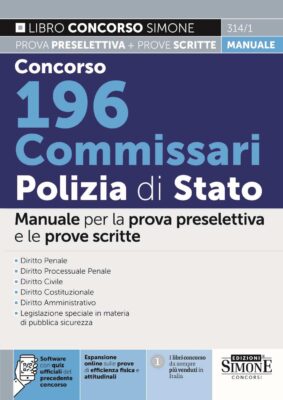 Manuale Concorso Commissari di Polizia 2024 – Per la preselettiva e prova scritta