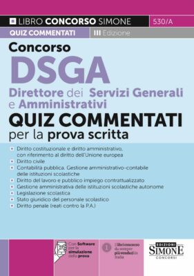 Manuale Concorso DSGA Quiz Commentati – Per la prova scritta