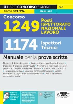 Manuale Concorso Ispettorato Nazionale del Lavoro 2022 – 1174 Ispettori Tecnici  – per la prova scritta