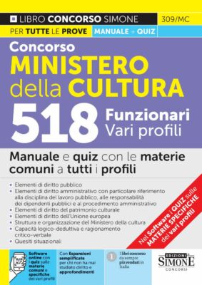 Manuale Concorso Ministero della Cultura Funzionari – Per la preparazione