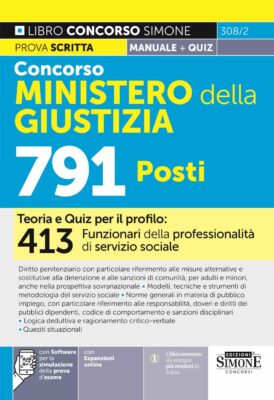 Manuale Concorso Funzionari Ministero della Giustizia – Professionalità di servizio sociale