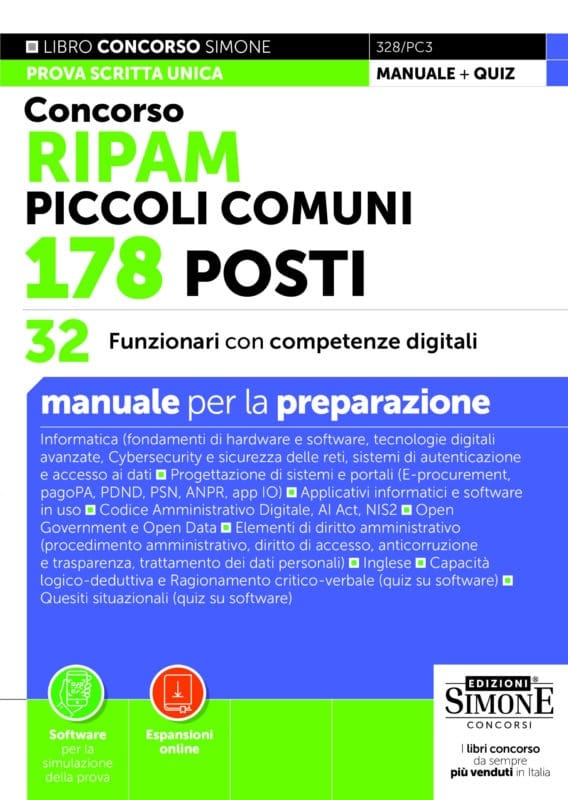 Manuale Concorso RIPAM Piccoli Comuni – 32 Funzionari con competenze digitali