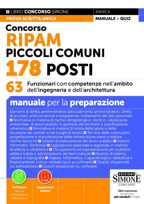 Manuale Concorso RIPAM Piccoli Comuni – Funzionari con competenze nell’ambito dell’ingegneria e dell’architettura