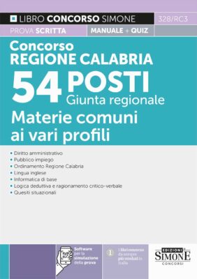 Manuale Concorso Regione Calabria Funzionari – Per la Prova scritta