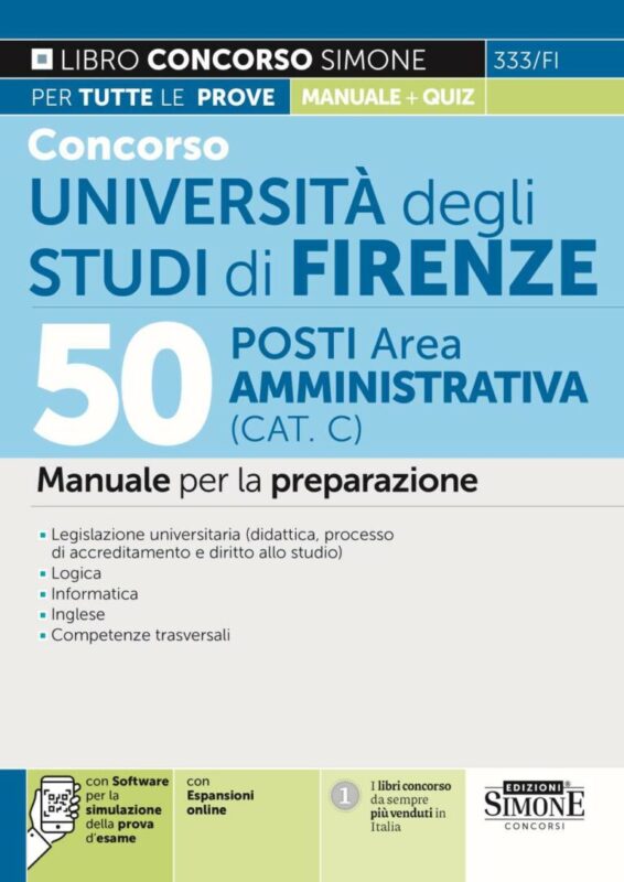 Manuale Concorso Università di Firenze Amministrativi – Per tutte le prove