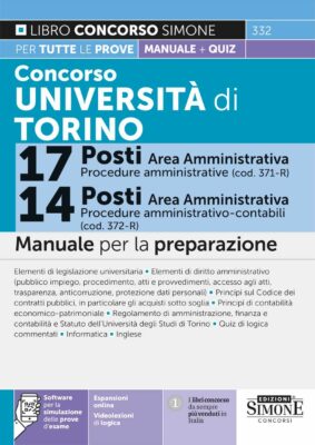 Manuale Concorso Università di Torino Area Amministrativa – Per tutte le prove