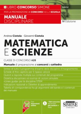 Manuale Matematica e Scienze – Classe di concorso A28 (ex A059)