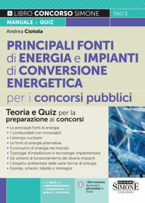 Manuale Principali Fonti di Energia e Impianti di Conversione Energetica – Teoria e quiz