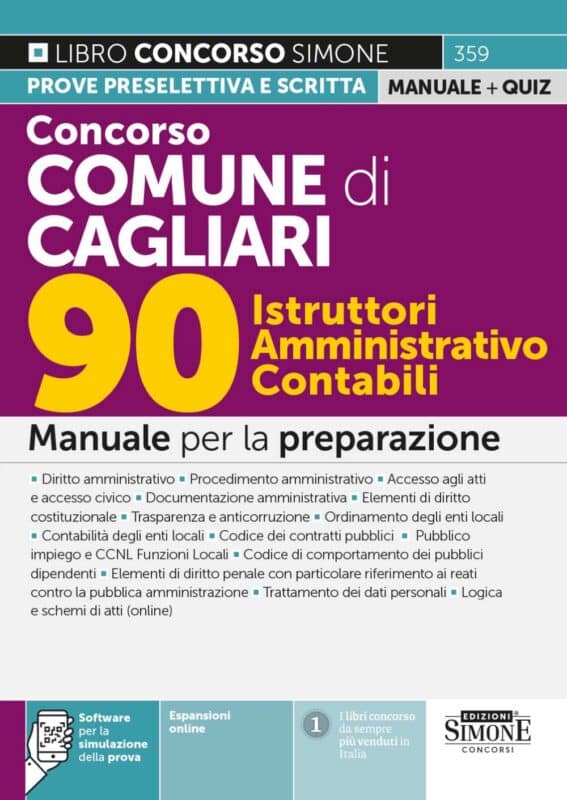 Manuale Concorso 90 Istruttori Contabili Cagliari – Per la preparazione
