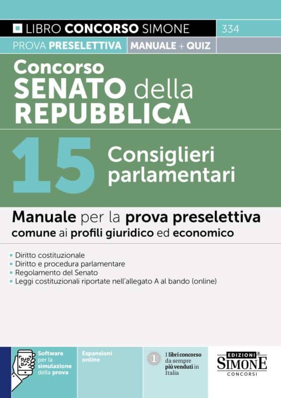 Manuale Concorso Consiglieri Parlamentari al Senato – Per la preparazione